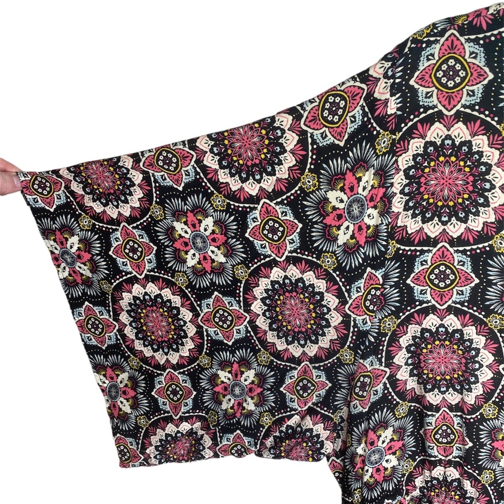 Torrid Multicolor Patterned Drawstring Waist Dress 3 - Picture 7 of 7